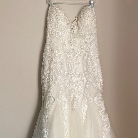 Maggie Sottero Wedding Gown Ivory Size 18 - Picture 5 of 6